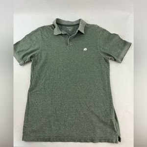 Banana Republic Pique Polo Olive Green Heather Medium Elephant Casual Golf